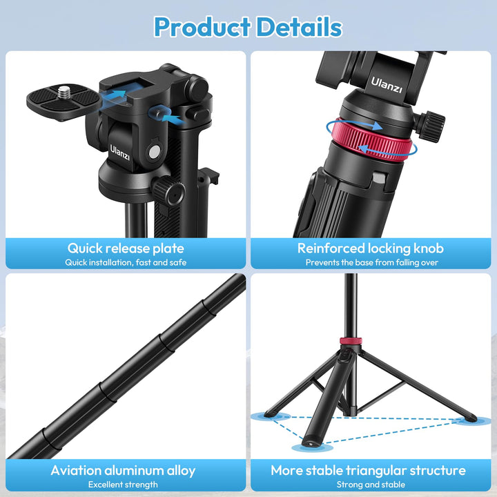 Stativ 3-in-1 Selfie-Stick 185cm mit Bluetooth-Fernbedienung - Bild 7