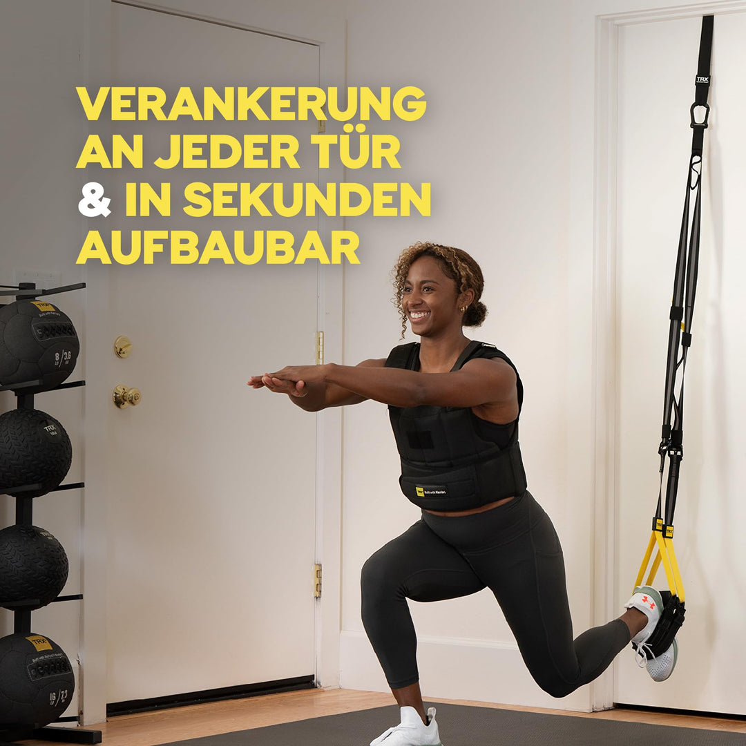 Schlingentrainer Ganzkörper-Fitnesssystem mit Türanker schwarz - Bild 6