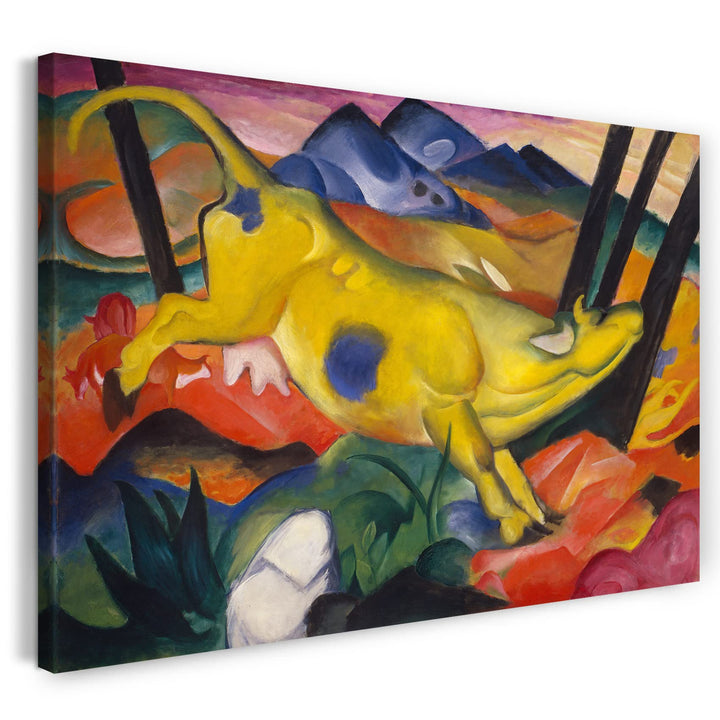 Leinwandbild Franz Marc Gelbe Kuh 1911 Kunstdruck 80x60 cm