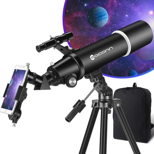 Refraktorteleskop 80mm Blende 600mm für Astronomie & Natur