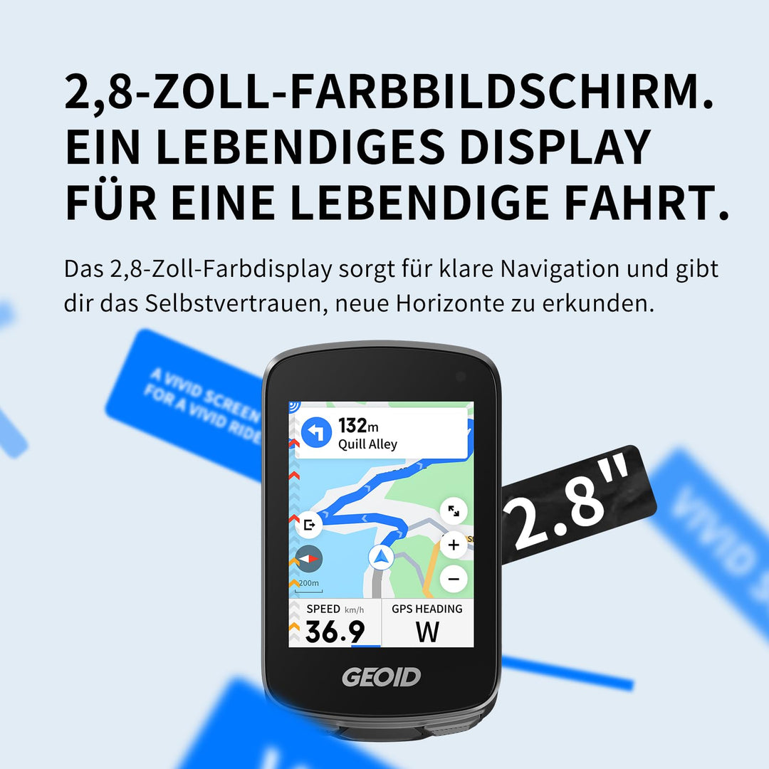 Fahrradcomputer GPS 2,8 Zoll Touchscreen mit Kartennavigation ANT+ - Bild 3