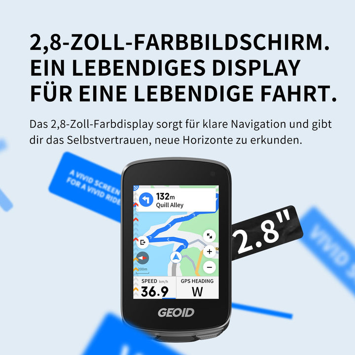Fahrradcomputer GPS 2,8 Zoll Touchscreen mit Kartennavigation ANT+ - Bild 3