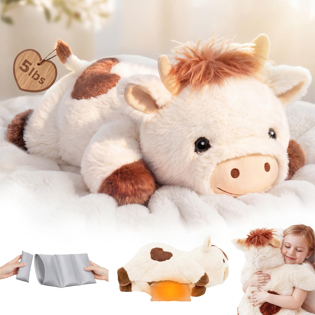Gewichtetes Kuscheltier Kuh mit Wärme-/Kühlkissen 2,3 kg