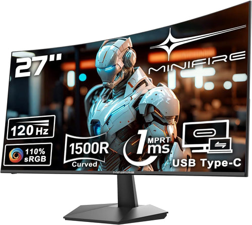 Curved Gaming Monitor 27 Zoll 120Hz Fast VA 1080p mit Lautsprechern