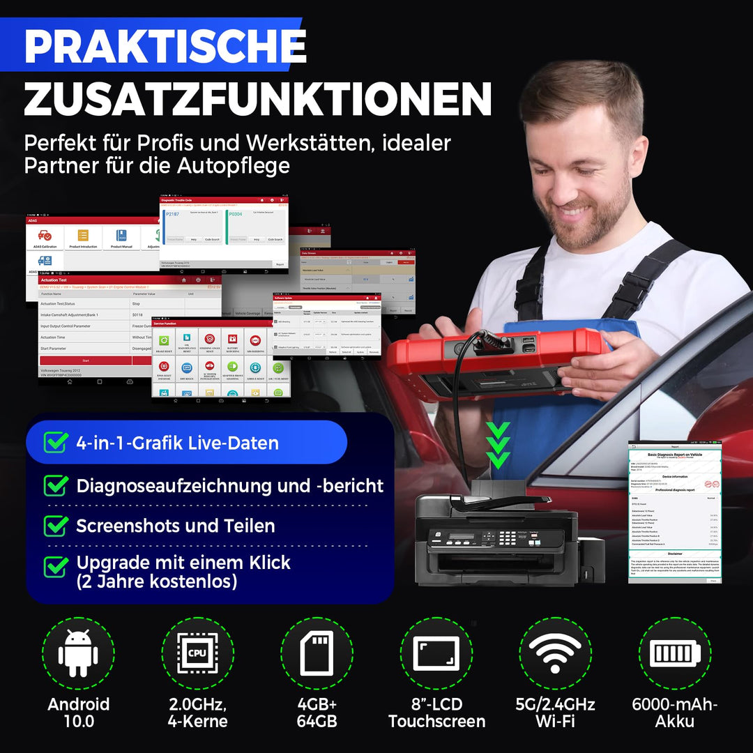 OBD2 Diagnosegerät bidirektional mit ECU-Codierung für alle KFZ - Bild 8