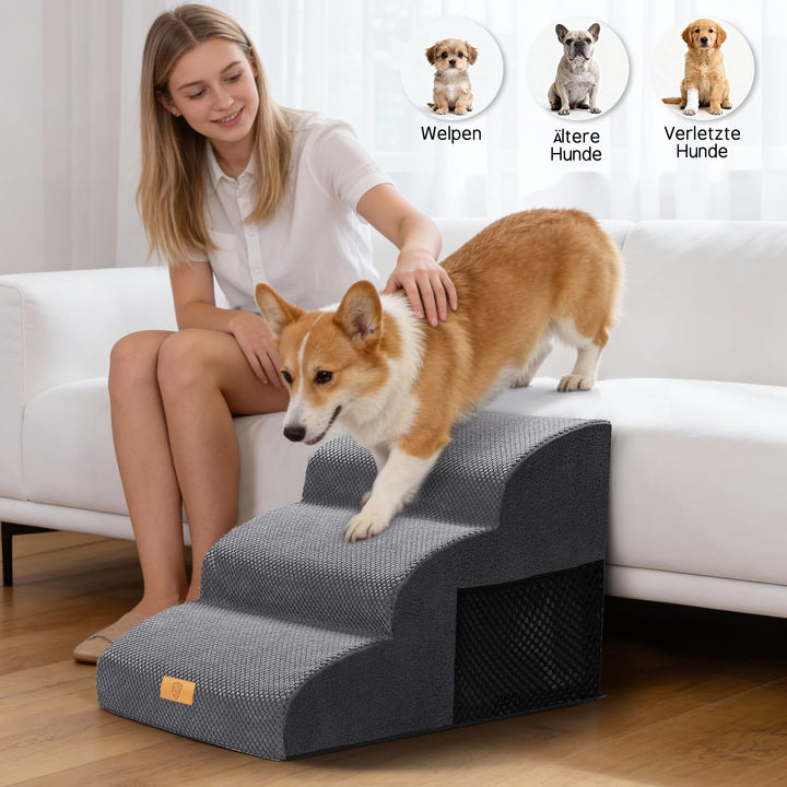 Hundetreppe 3 Stufen Schaumstoff mit Tragegriff für Hund und Katze - Bild 7