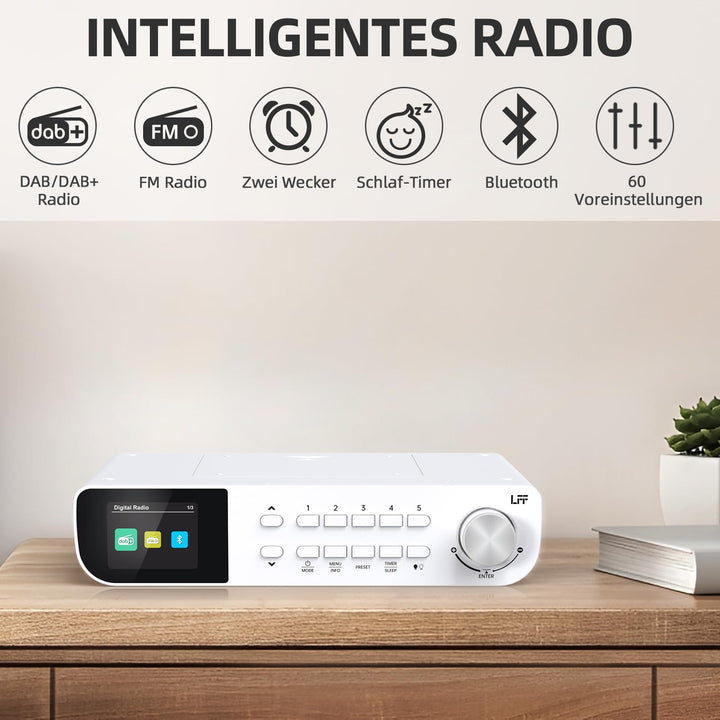 Unterbauradio DAB+ FM Bluetooth Farbdisplay Küche 25x16cm - Bild 2