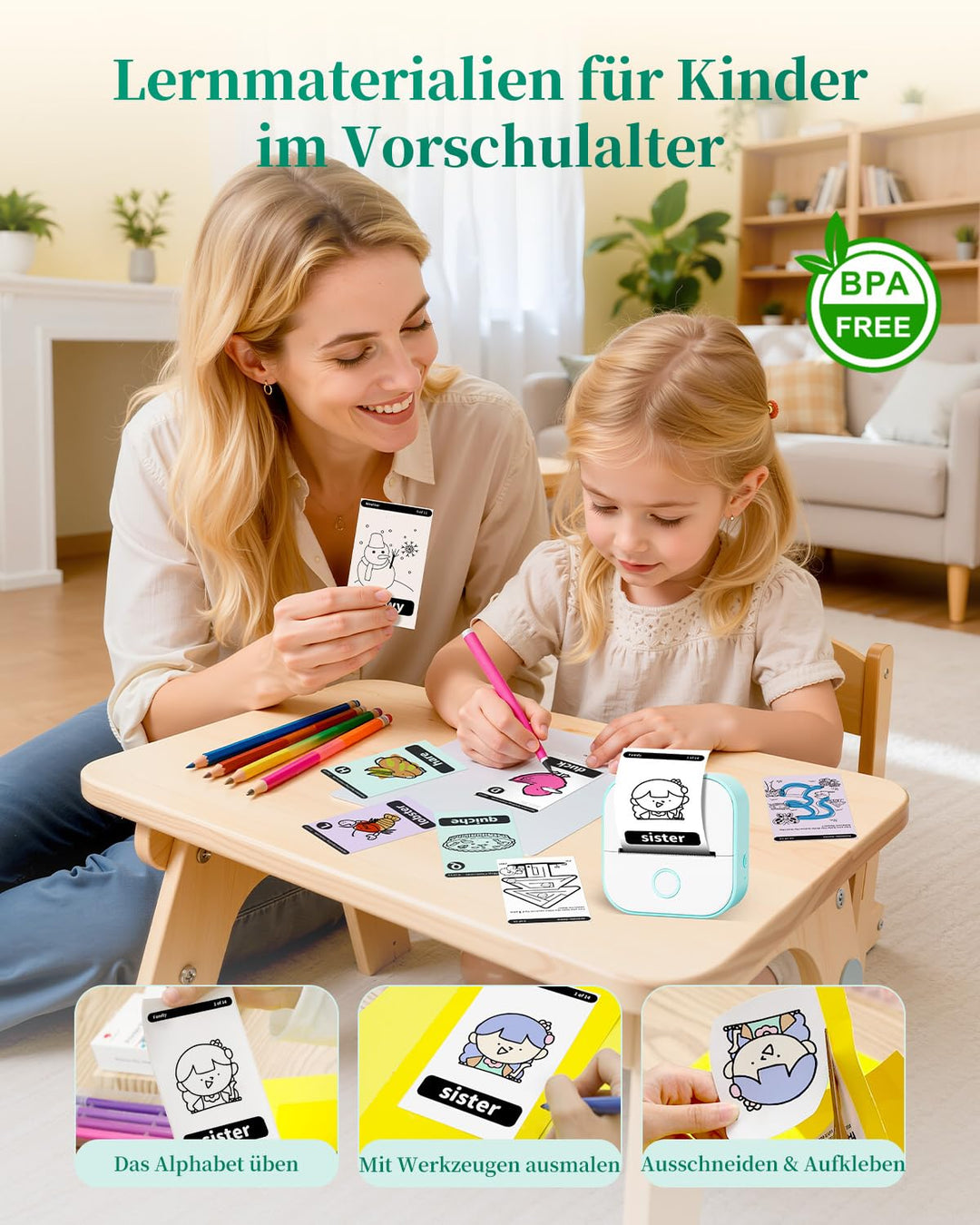 Thermodrucker Mini Tintenfrei Bluetooth für Smartphone Aufkleber - Bild 4