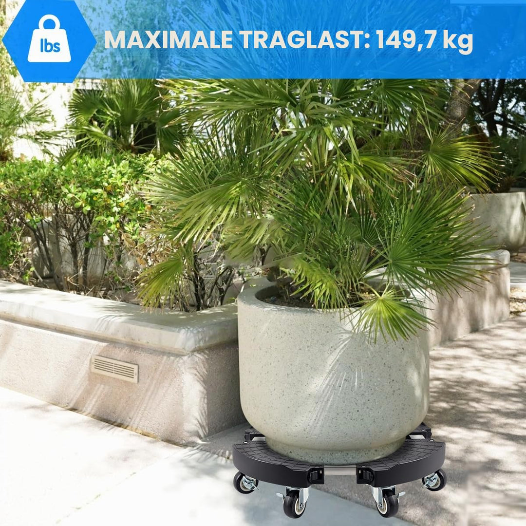 Pflanzenroller rund verstellbar 38-51cm 200kg 8 Rollen 2er-Set - Bild 5
