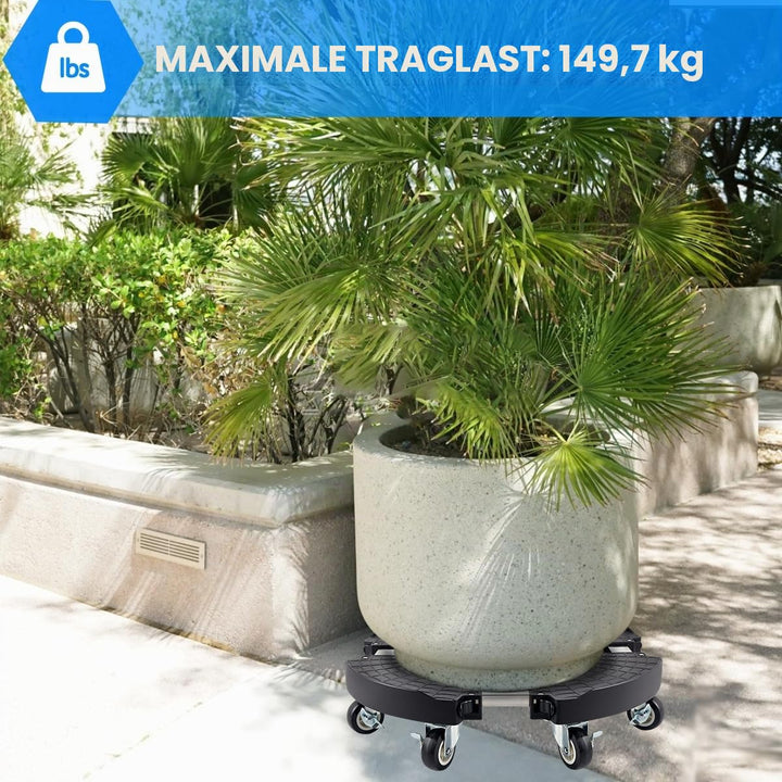 Pflanzenroller rund verstellbar 38-51cm 200kg 8 Rollen 2er-Set - Bild 5