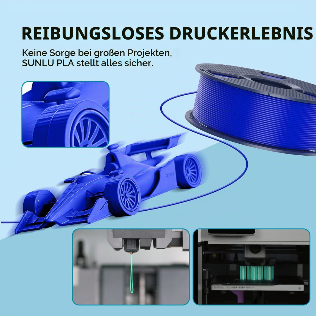PLA Filament Grau 1.75mm 4x1kg Spulen vakuumverpackt - Bild 3