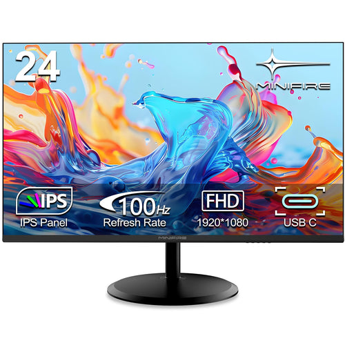PC Monitor 24 Zoll Full HD IPS 100Hz USB-C für Gaming und Büro