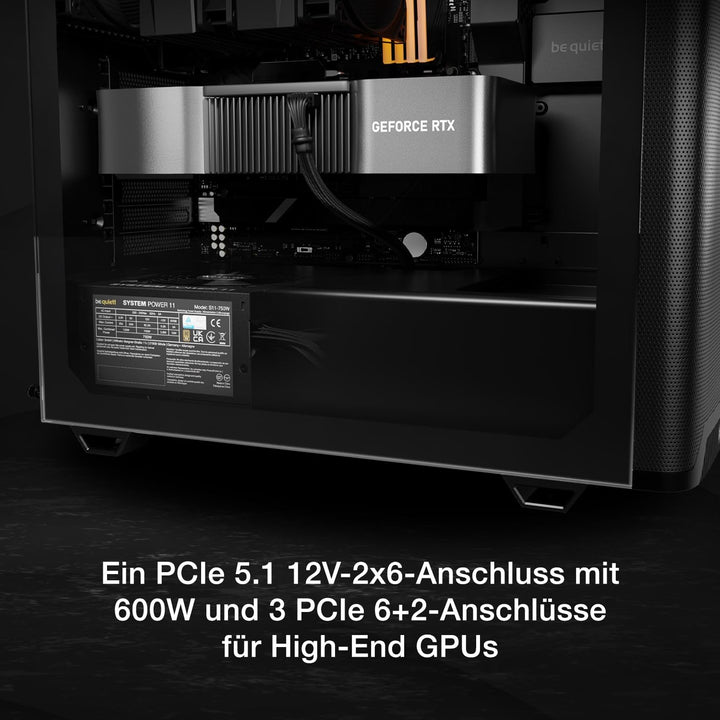 PC Netzteil 750W ATX 3.1 80 Plus Bronze PCIe 5.1 leiser Lüfter - Bild 6