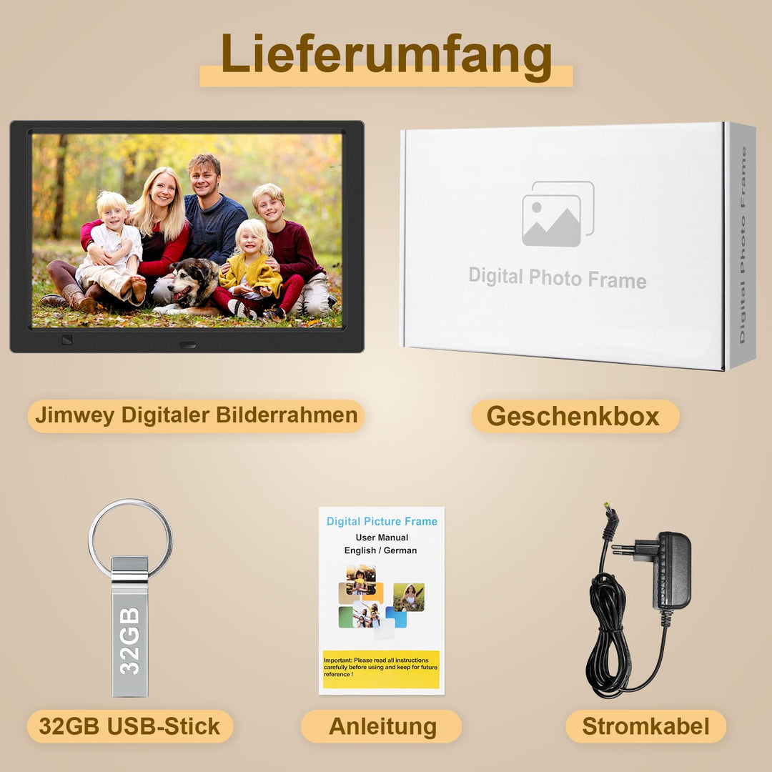 Digitaler Bilderrahmen 10,1 Zoll IPS ohne WLAN mit 32GB USB-Stick - Bild 9