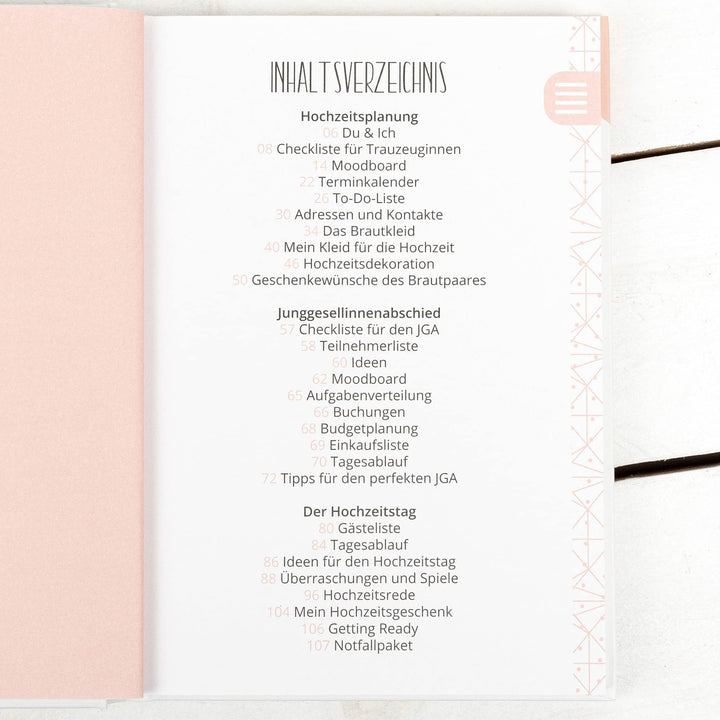 Trauzeugin Planer Hardcover A5 mit Kalender und Checklisten - Bild 4