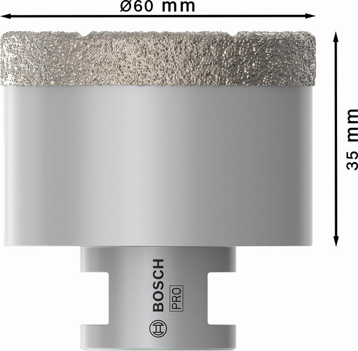 Diamanttrockenbohrer Hartkeramik Ø 60 mm M14 Winkelschleifer - Bild 3