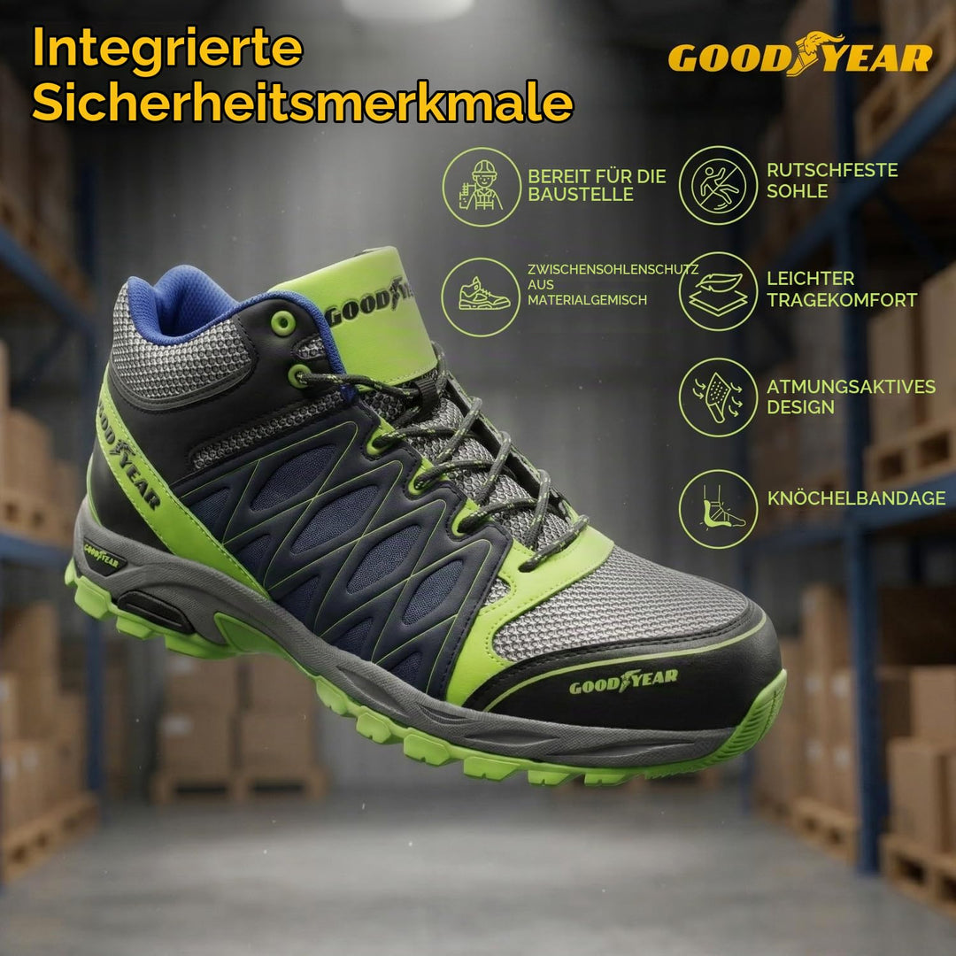 Sicherheitsstiefel S1P SRA Herren gelb-blau Verbundkappe leicht - Bild 2