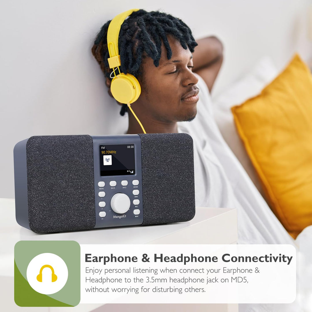 DAB+ Stereo Radio Bluetooth 2,4" Farbdisplay Wecker Sleep-Timer - Bild 6