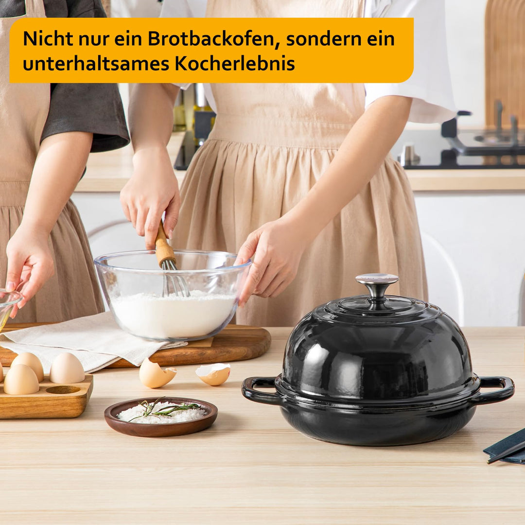 Gusseisen Brotbacktopf emailliert 4,8 L 26 cm Dutch Oven - Bild 6
