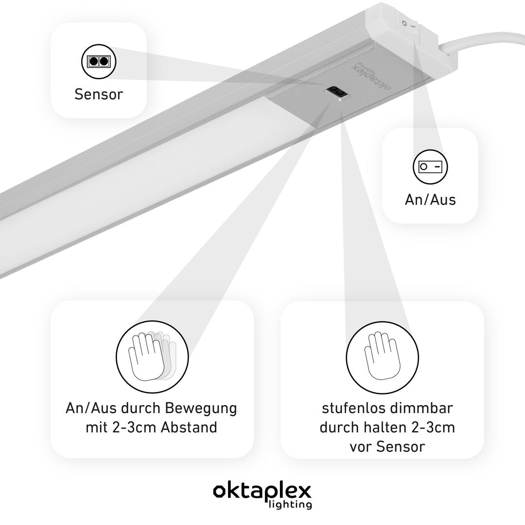 Unterbauleuchte LED 90cm flach mit Sensor stufenlos dimmbar - Bild 3