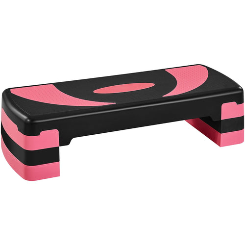 Aerobic Steppbrett höhenverstellbar 3 Stufen bis 250 kg Rosa