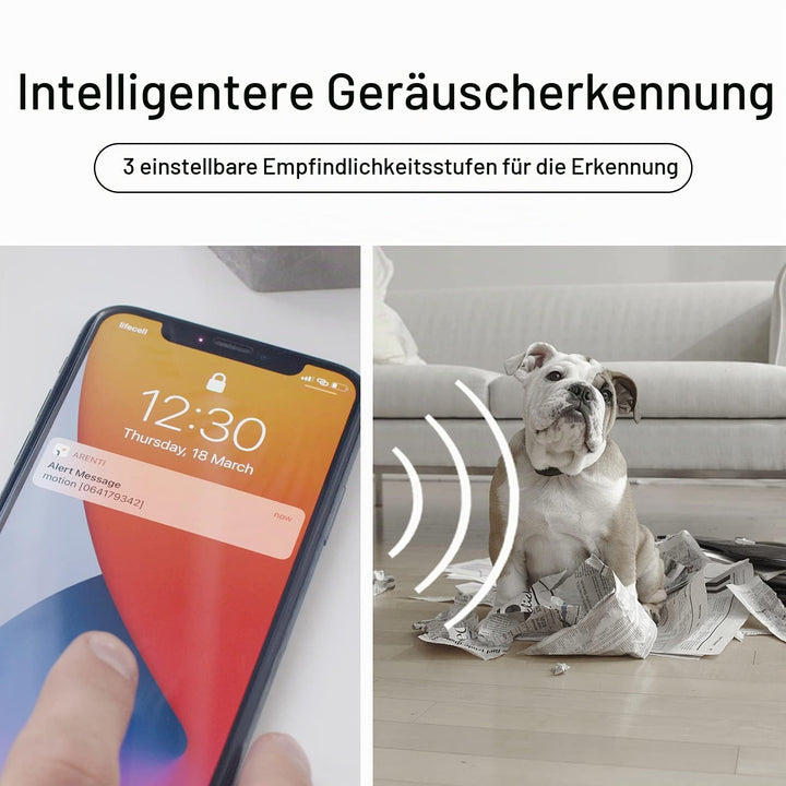 Überwachungskamera Innen 2K/3MP Doppelpack WLAN mit App 355° Schwenk - Bild 4