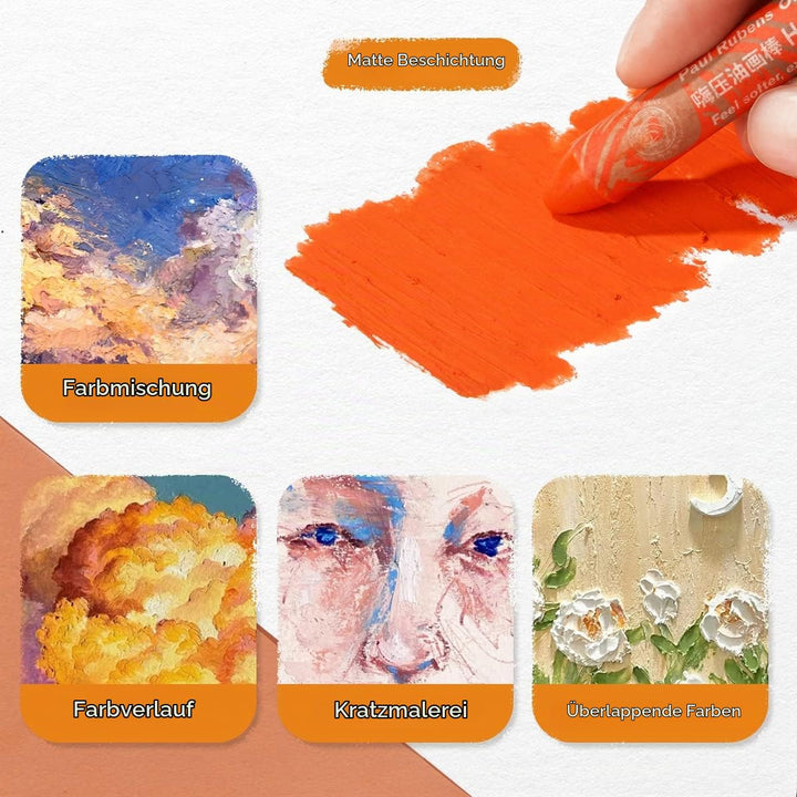 Ölpastellkreiden Set 72 Farben weich für Künstler und Studenten - Bild 6
