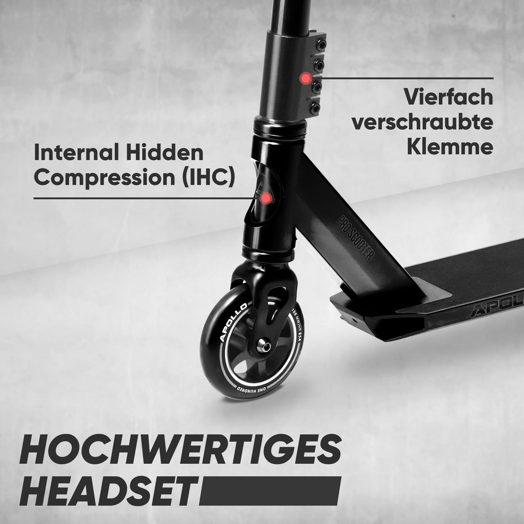 Stunt Scooter Aluminium ABEC-9 100mm PU-Räder für Kinder ab 10 - Bild 4