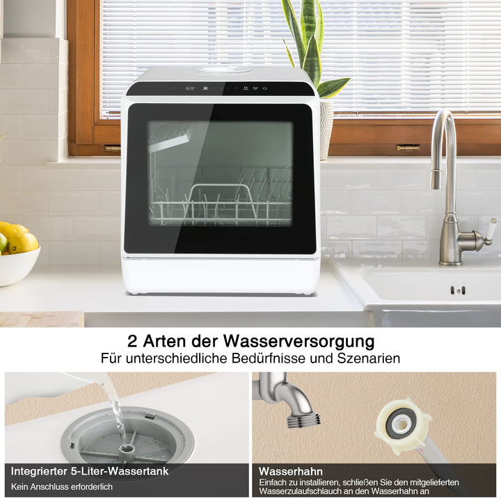 Tischgeschirrspüler 3 Gedecke 6 Programme mit Wassertank - Bild 7