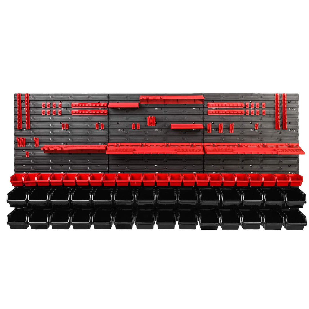Werkstattregal Wandsystem 1728x780mm mit Stapelboxen und Halterungen - Bild 2
