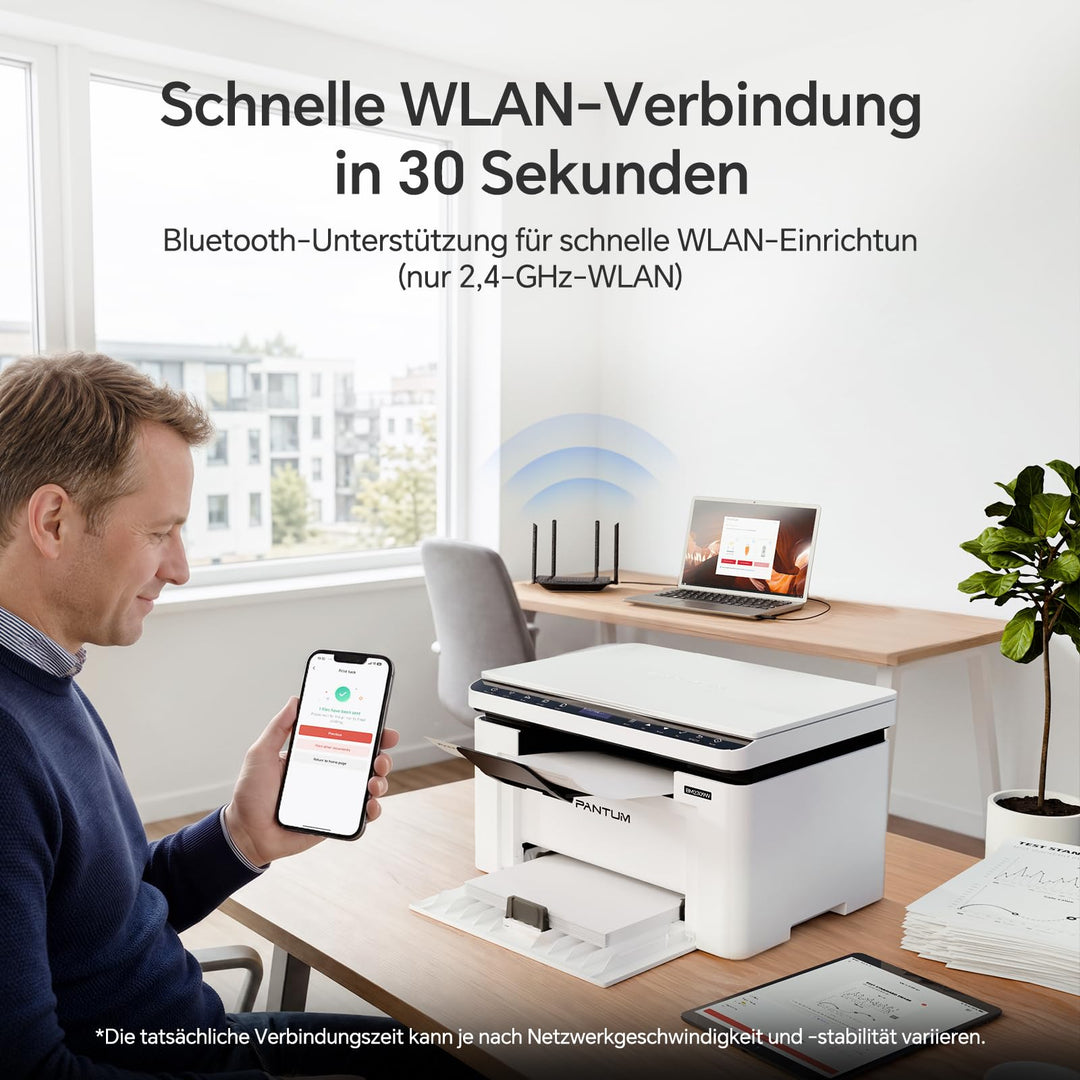 Laserdrucker 3-in-1 WLAN A4 Schwarzweiss 20 S./Min. 1200x600 dpi - Bild 6