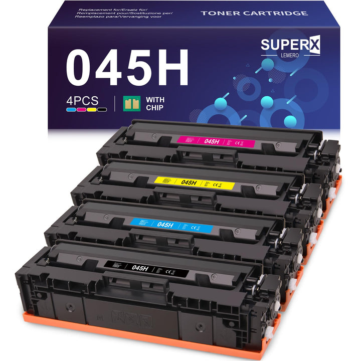 Toner-Set 4-farbig Canon 045H kompatibel Schwarz Cyan Magenta Gelb