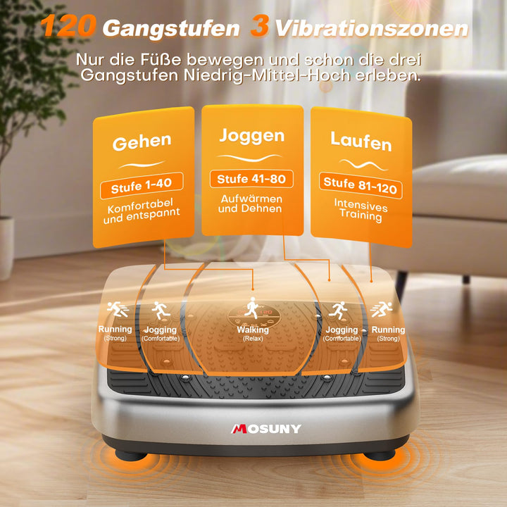 Vibrationsplatte Dual-Motor mit Bluetooth-Lautsprecher 120 Stufen - Bild 8
