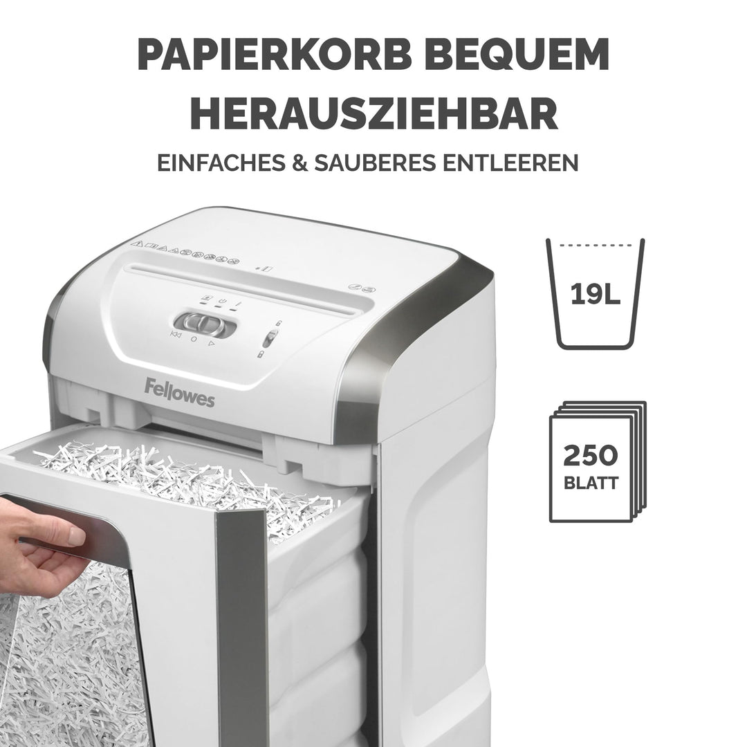 Aktenvernichter Kreuzschnitt P4 15 Blatt mit 19L Behälter - Bild 6