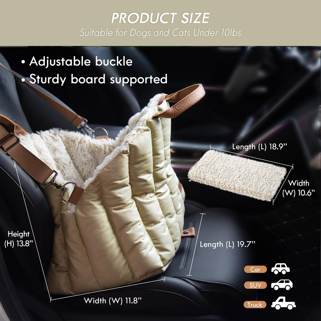 Hundetasche 3-in-1 Fleece als Autositz Bett und Tragetasche bis 4,5 kg - Bild 3