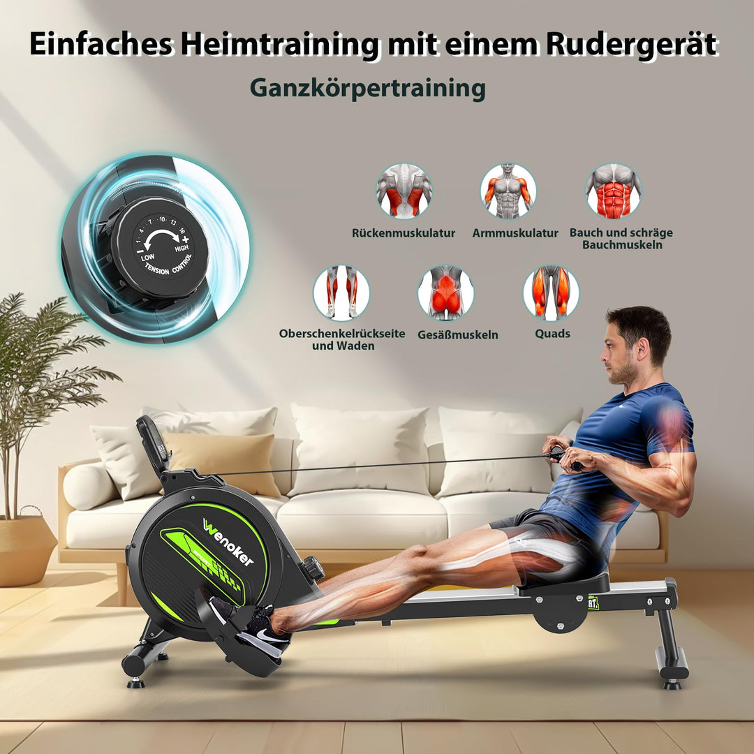 Rudergerät Magnetwiderstand 16 Stufen leise unter 30dB Heimtraining - Bild 5