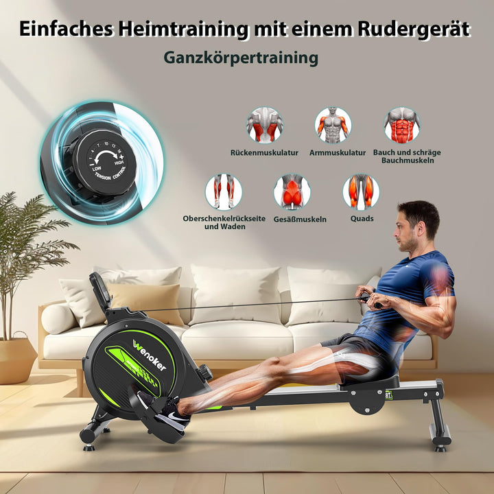 Rudergerät Magnetwiderstand 16 Stufen leise unter 30dB Heimtraining - Bild 5