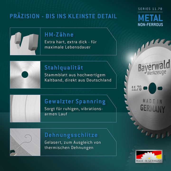 Kreissägeblatt HM 250mm Alu &amp; NE-Metall 60 Zähne Trapezflachzahn - Bild 6