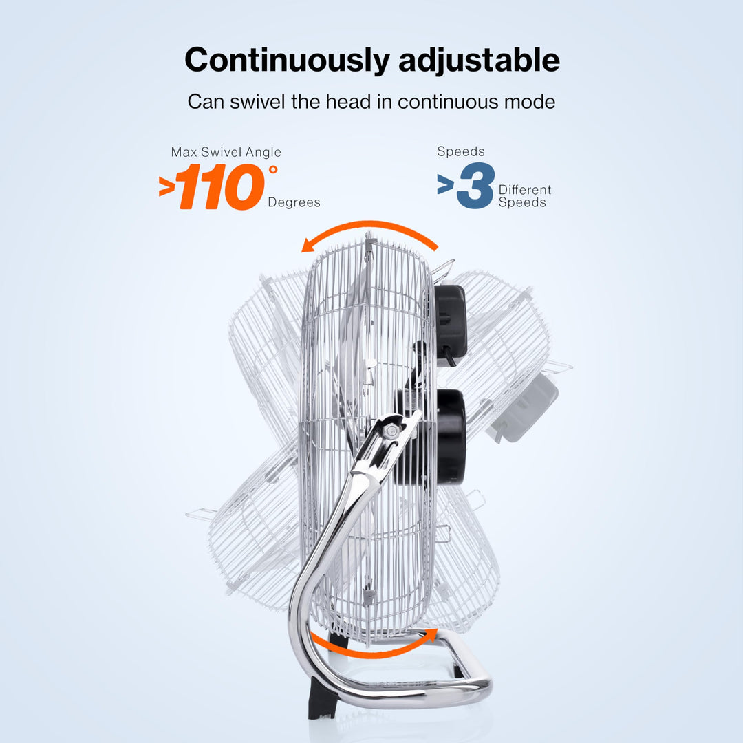 Bodenventilator 50cm Aluminium Turbinen-Design 120W 3 Stufen - Bild 5