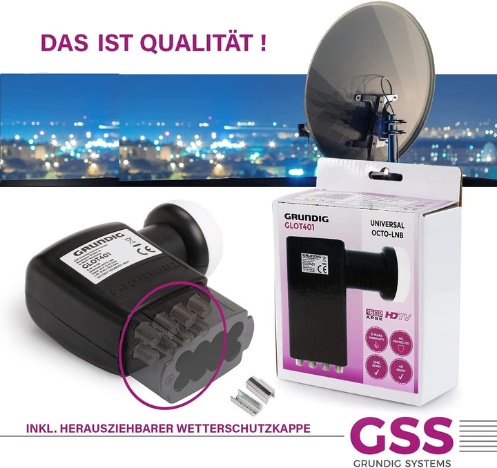 Octo LNB 8-fach Sat-Antenne 4K UHD mit LTE-Filter und Wetterschutz - Bild 5