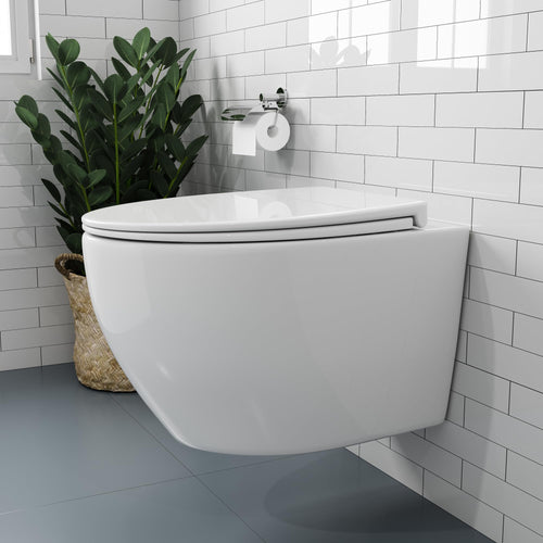 Hänge-WC Spülrandlos Nano-Keramik Tornado-Spülung 52 cm