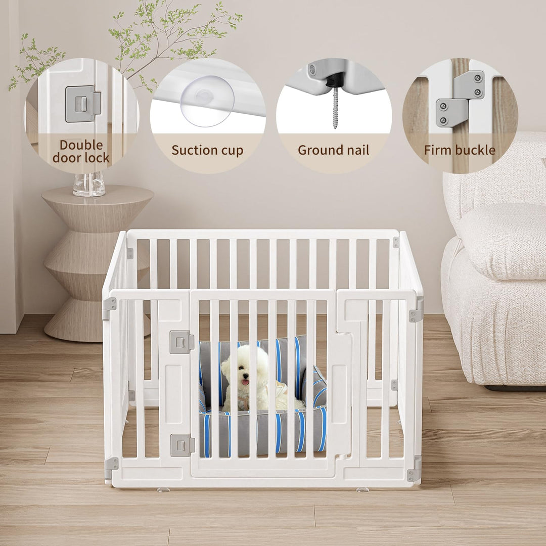 Welpen-Laufstall faltbar HDPE BPA-frei 89x89 cm für Hunde - Bild 2