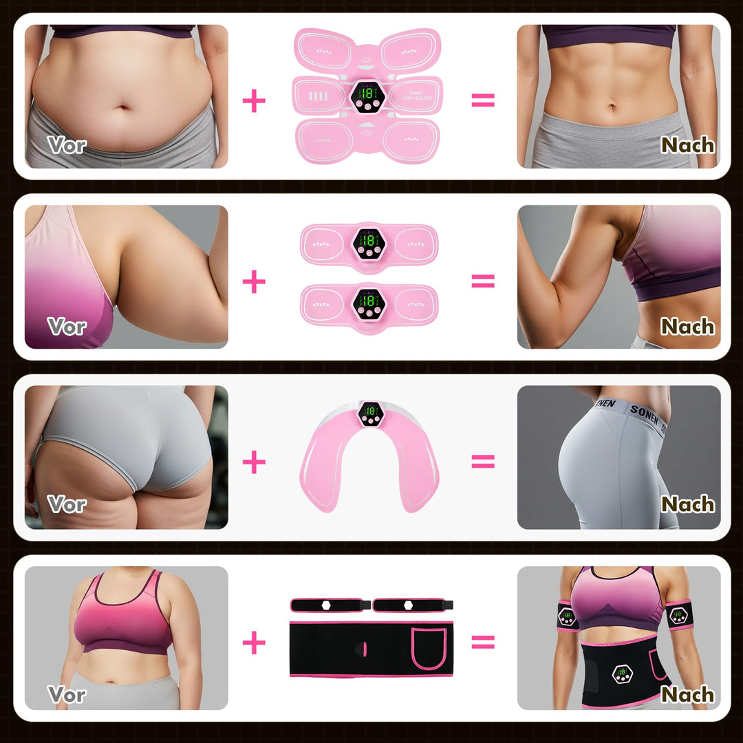 EMS Muskelstimulator 6 Modi 19 Stufen fuer Bauch Arme Beine - Bild 4
