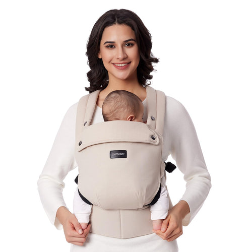 Babytrage 100% Baumwolle OEKO-TEX ab Geburt bis 20 kg, Khaki