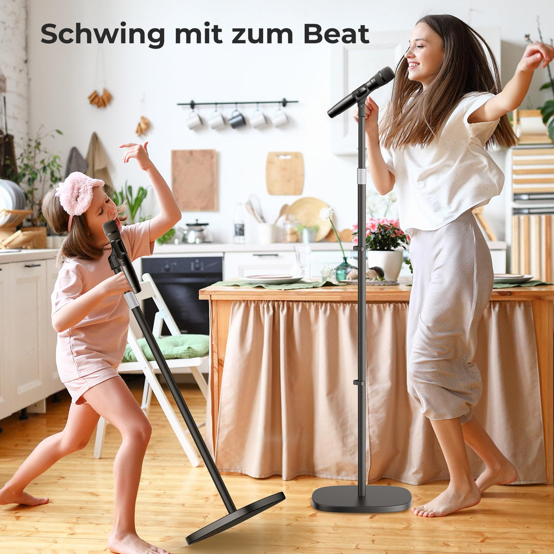 Mikrofonstativ Boden höhenverstellbar 55–170 cm mit Rundstandfuss - Bild 8