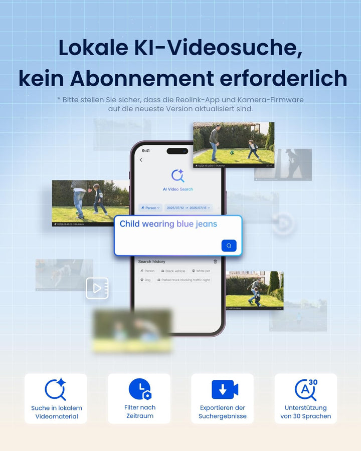 Überwachungskamera Aussen 4K 8MP Flutlicht 3000 Lumen Wi-Fi 6 - Bild 3