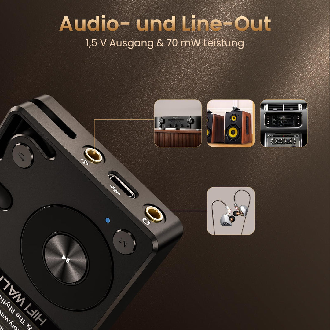 MP3-Player Bluetooth 5.2 Hi-Res FLAC mit 64 GB microSD schwarz - Bild 5