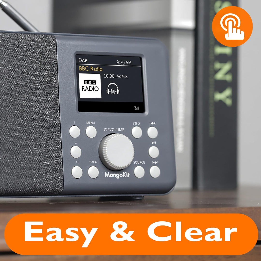 DAB/DAB+ Digitalradio tragbar mit Bluetooth und UKW dunkelgrau - Bild 3