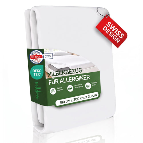 Milbenschutzbezug Matratze 180x200x20 cm Mikrofaser Allergiker Encasing