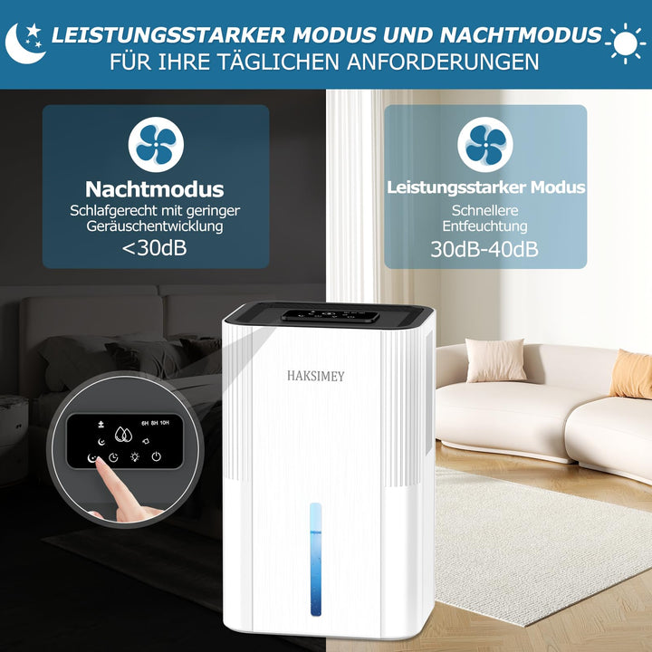 Luftentfeuchter elektrisch 2800ml mit Timer und LED-Licht für Schlafzimmer - Bild 4